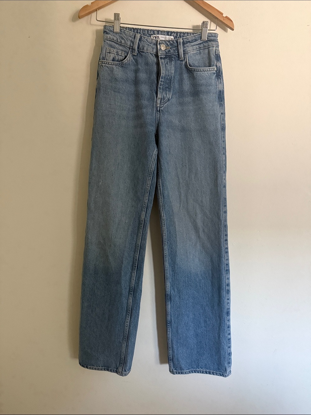 Zara straight-leg blue women jeans